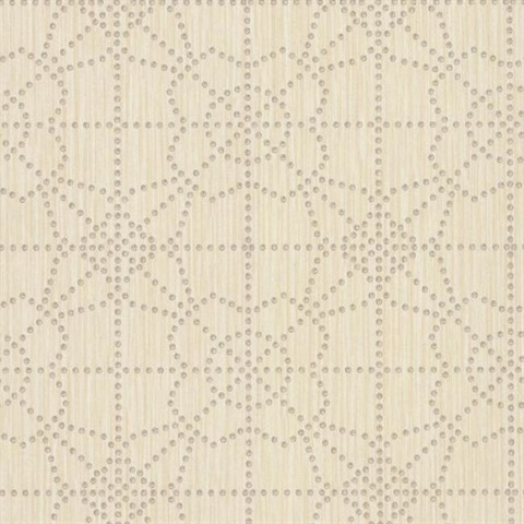 Taupe Gilded Dots Wallpaper