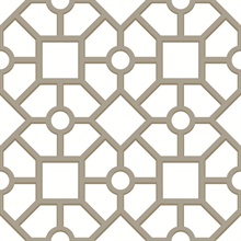 Taupe & Gold Hedgerow Trellis Peel and Stick Wallpaper