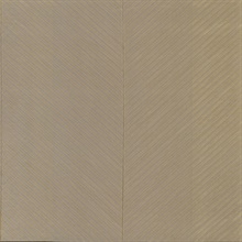 Taupe &amp; Gold Palm Chevron Leaf Textured Wallpaper