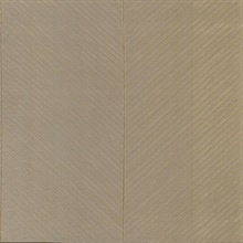 Taupe &amp; Gold Palm Chevron Leaf Textured Wallpaper