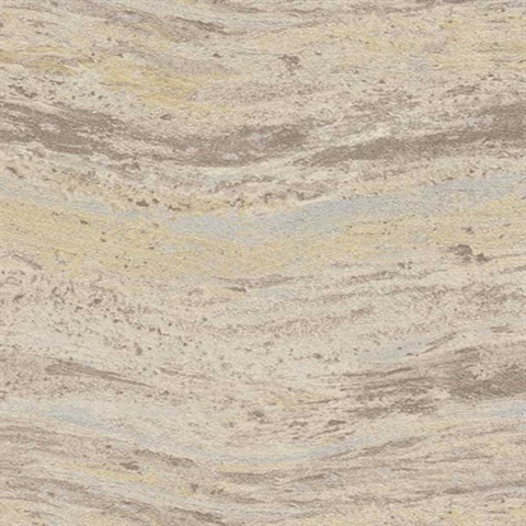 Taupe Granite Slab Textured Pearlescent Wallpaper