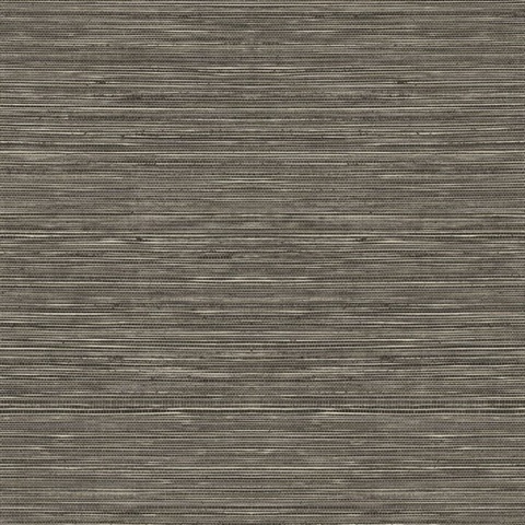 Taupe Green Textured Grasscloth Wallpaper