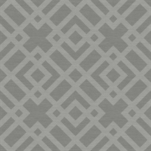 Taupe & Grey Geometric Lattice on Faux Grasscloth Finish Background Wa