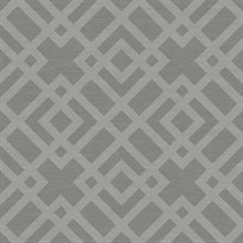 Taupe & Grey Geometric Lattice on Faux Grasscloth Finish Background Wa