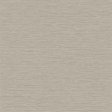 Taupe Grey Horizontal Stria Patterned Wallpaper