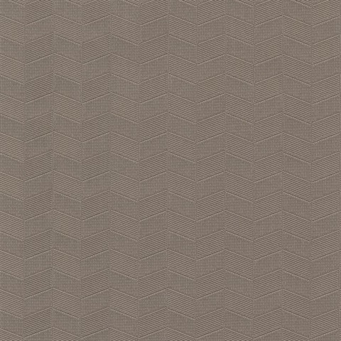 Taupe Insignia Geometric Heavy Textured Wallpaper