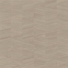 Interlocking Wood Taupe Wallpaper