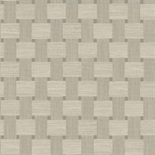Taupe Large Weave Pattern Wallpaper