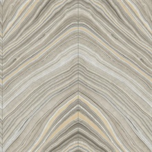 Taupe Onyx Strata Marble Stone Stripe Wallpaper