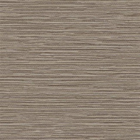 Taupe Ramie Faux Weave Horizontal Textured Wallpaper