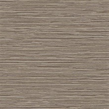 Taupe Ramie Faux Weave Horizontal Textured Wallpaper