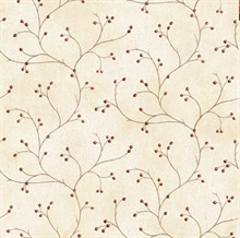 Taupe Rosehip Trail Wallpaper