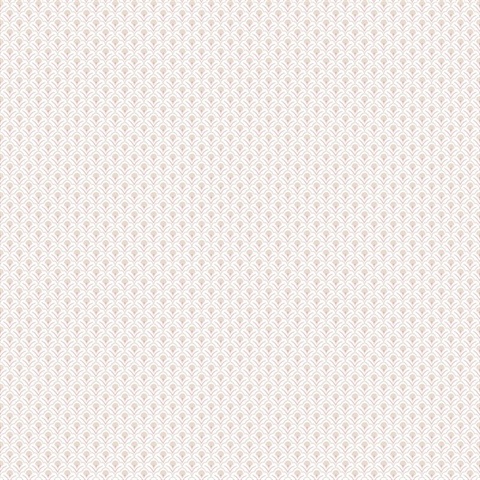 Taupe Secret Floral Mini Scallop Wallpaper