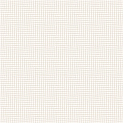 Taupe Small Houndstooth Wallpaper