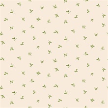 Taupe Small Leaf Toss Wallpaper