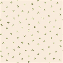 Taupe Small Leaf Toss Wallpaper
