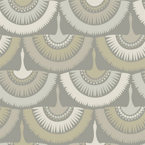 Taupe Southwest Abstract Fan Wallpaper