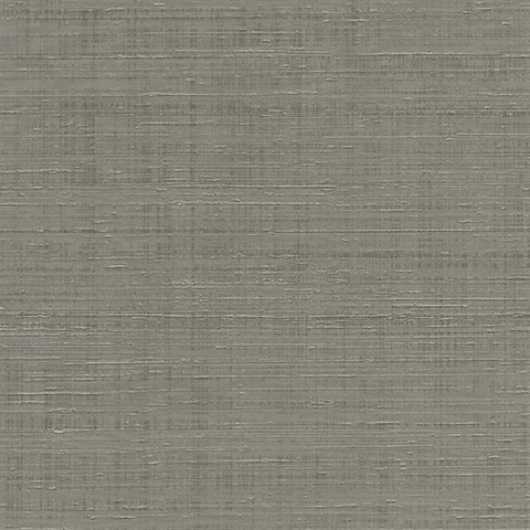 Taupe Spun Faux Silk Textured Linen Wallpaper