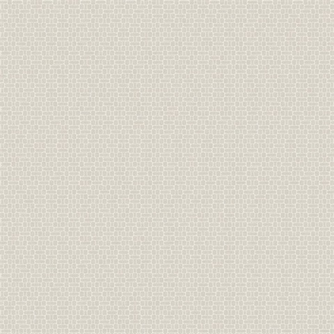 Taupe Textured Geometric Oval  Wallpaper
