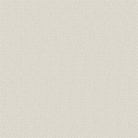Taupe Textured Geometric Oval  Wallpaper