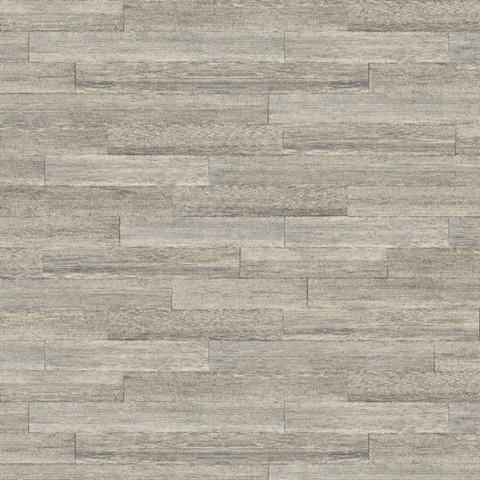 Taupe Textured Weathered Planks Wallpaper