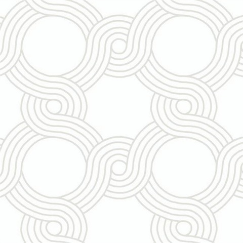 Taupe The Twist Geometric Wallpaper