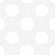Taupe The Twist Geometric Wallpaper