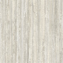 Taupe Vertical Faux Grasscloth