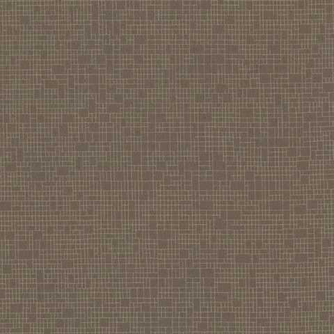 Taupe Wires Crossed Geometric Textured Wallpaper