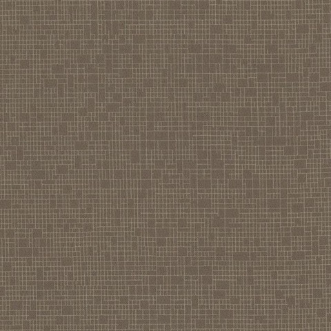 Taupe Wires Crossed Geometric Textured Wallpaper