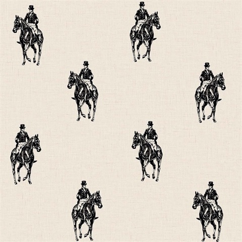 Tavistock Linen Dressage Horse Ink Wallpaper
