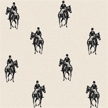 Tavistock Linen Dressage Horse Ink Wallpaper