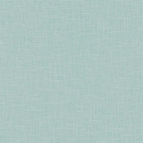 Teal Crosshatch Linen Wallpaper