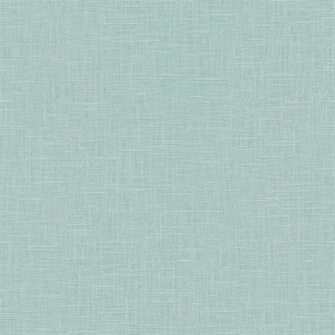 Teal Crosshatch Linen Wallpaper