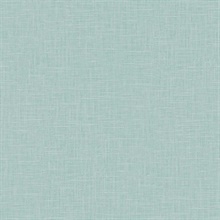 Teal Crosshatch Linen Wallpaper