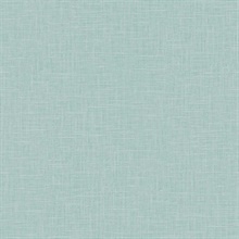 Teal Crosshatch Linen Wallpaper