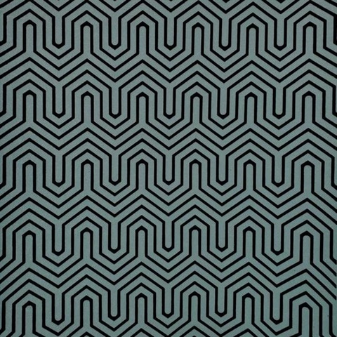Teal Felt Textured Labyrinth Wallpaper