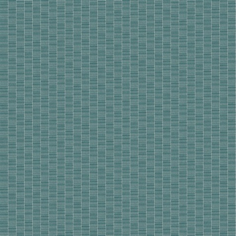 Teal Geometric Textured Rectangle Stripe Wallpaper