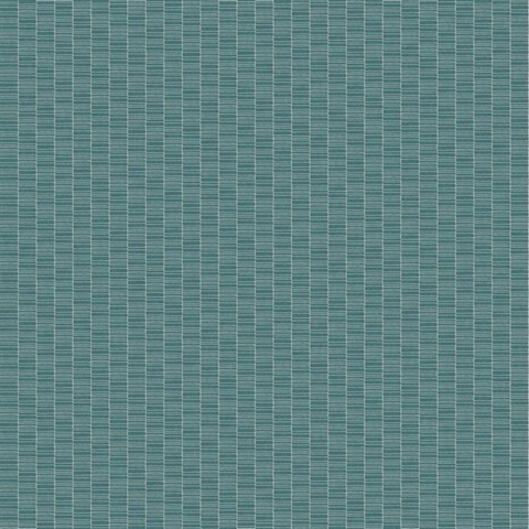 Teal Geometric Textured Rectangle Stripe Wallpaper