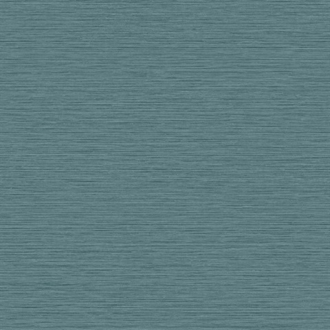 Teal Horizontal Stria Patterned Wallpaper