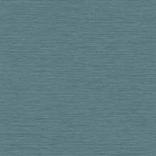 Teal Horizontal Stria Patterned Wallpaper