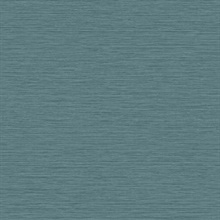 Teal Horizontal Stria Patterned Wallpaper