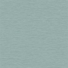 Teal Horizontal Stria Patterned Wallpaper