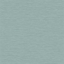 Teal Horizontal Stria Patterned Wallpaper