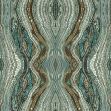 Teal Kaleidoscope Peel and Stick Wallpaper