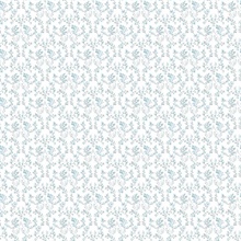 Teal Subtle Ogee Floral & Leaf Wallpaper