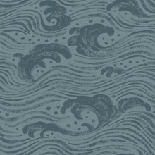 Teal Swell Coastal Ocean Wallpaper