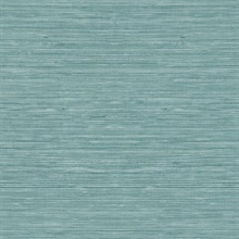 Teal Textured Grasscloth Wallpaper