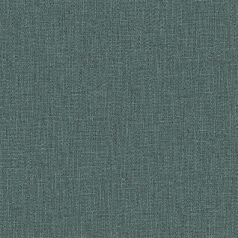 Teal Tweed Woven Linen Wallpaper