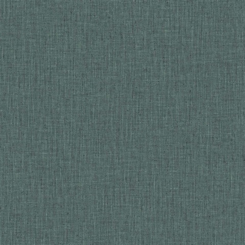 Teal Tweed Woven Linen Wallpaper